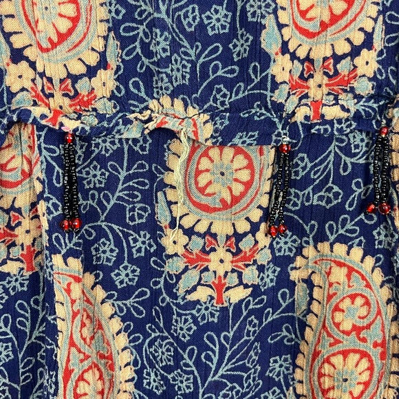 Vintage Bohemian Elephant Paisley Print Maxi Dress Sz M - Picture 10 of 10